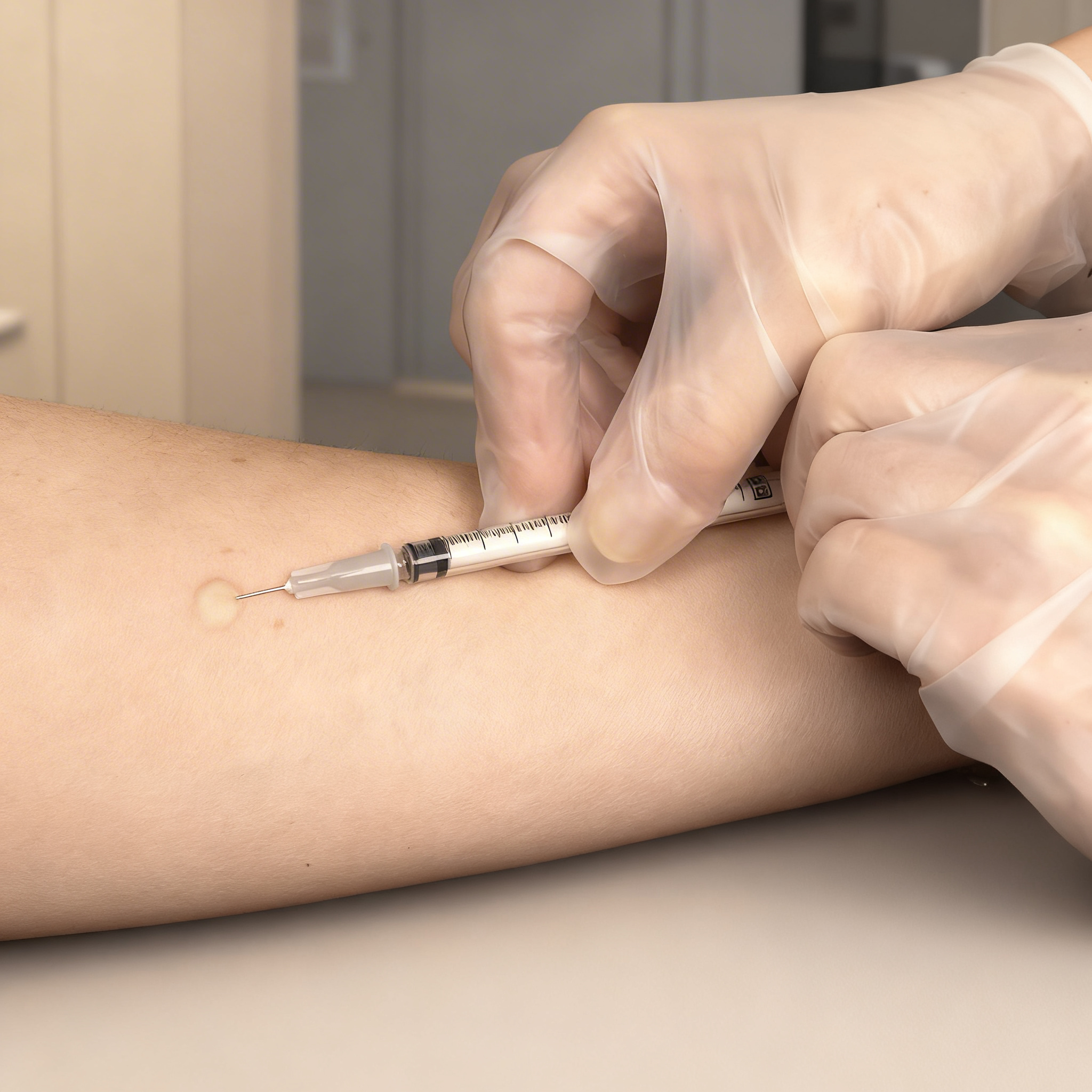 patient receiving a TB skin test PPD at Evolution Health in Chehalis, WA
